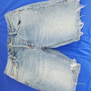 We the Free Denim Light Wash  Cut off Bermuda Shorts sz 26